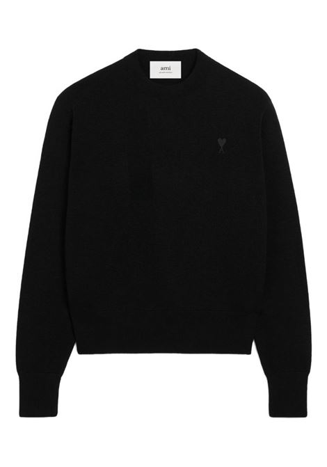 adc sweater man black AMI PARIS | HKS826.0010180